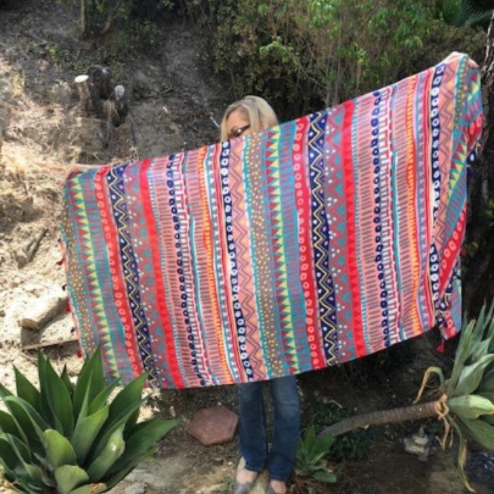 NWT Large Scarf, wrap,shawl,Boho, Indian design